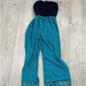 Adorable Liberty Love jumpsuit, strapless, size small